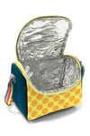 CORAL HİGH KİDS ÇOK RENKLİ DAMA ÇİZGİ PUANTİYE DESENLİ ÇEKÇEKLİ 500 ml ÇELİK TERMOSLU 4'LÜ ÇANTA SETİ