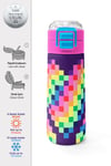 CORAL HİGH KİDS ÇOK RENKLİ PİKSEL KALP DESENLİ ÇELİK TERMOSLU 4'LÜ OKUL ÇANTA SETİ