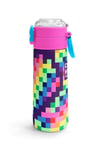 CORAL HİGH KİDS ÇOK RENKLİ PİKSEL KALP DESENLİ ÇELİK TERMOSLU 4'LÜ OKUL ÇANTA SETİ