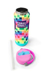 CORAL HİGH KİDS ÇOK RENKLİ PİKSEL KALP DESENLİ ÇEKÇEKLİ ÇELİK TERMOSLU 4'LÜ ÇANTA SETİ