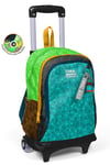 Coral High Kids Craft Desenli Üç Bölmeli Çekçekli Okul Sırt Çantası 34016