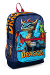 CORAL HİGH KİDS DRAGON DESENLİ 500 ml ÇELİK TERMOSLU 4'LÜ OKUL ÇANTA SETİ 