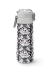Coral High Kids Gri Kedi Desenli Pipetli ve Direkt İçim Çelik Termos 500 ml 31851