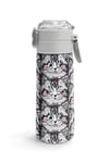 Coral High Kids Gri Kedi Desenli Pipetli ve Direkt İçim Çelik Termos 500 ml 31851