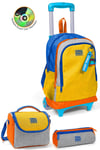 Coral High Kids Gri Sarı Çekçekli 3'lü Çanta Seti SET0134021