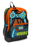 CORAL HİGH KİDS GRİ TURUNCU GAMER DESENLİ 3'LÜ OKUL ÇANTA SETİ 