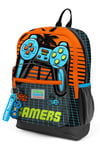 CORAL HİGH KİDS GRİ TURUNCU GAMER DESENLİ 3'LÜ OKUL ÇANTA SETİ 