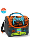CORAL HİGH KİDS GRİ TURUNCU GAMER DESENLİ ÇEKÇEKLİ 3'LÜ ÇANTA SETİ 