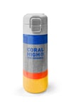 CORAL HİGH KİDS GRİ TURUNCU RENKLİ 500 ml ÇELİK TERMOSLU 4'LÜ OKUL ÇANTA SETİ 