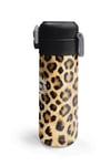 Coral High Kids Kahverengi Leopar Desenli Pipetli ve Direkt İçim Çelik Termos 500 ml 31881