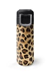 Coral High Kids Kahverengi Leopar Desenli Pipetli ve Direkt İçim Çelik Termos 500 ml 31881