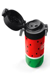 CORAL HİGH KİDS KIRMIZI YEŞİL KARPUZ DESENLİ 500 ml ÇELİK TERMOSLU 4'LÜ OKUL ÇANTA SETİ 