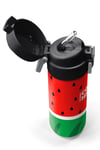 CORAL HİGH KİDS KIRMIZI YEŞİL KARPUZ DESENLİ 500 ml ÇELİK TERMOSLU 4'LÜ OKUL ÇANTA SETİ 