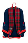CORAL HİGH KİDS LACİVERT EKOSE FİYONK DESENLİ 3'LÜ OKUL ÇANTA SETİ 