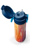 Coral High Kids Lacivert Renkli Çizgili Desenli Pipetli ve Direkt İçim Çelik Termos 500 ml 31890