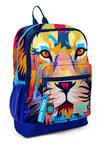 CORAL HİGH KİDS LACİVERT SAKS ASLAN DESENLİ 3'LÜ OKUL ÇANTA SETİ 