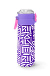 Coral High Kids Mor Beyaz Geometrik Desenli Pipetli ve Direkt İçim Çelik Termos 500 ml 31883
