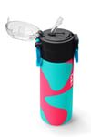 Coral High Kids Neon Mercan Turuncu Desenli Pipetli ve Direkt İçim Çelik Termos 500 ml 31885
