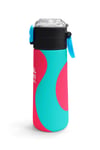 Coral High Kids Neon Mercan Turuncu Desenli Pipetli ve Direkt İçim Çelik Termos 500 ml 31885