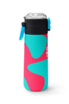 Coral High Kids Neon Mercan Turuncu Desenli Pipetli ve Direkt İçim Çelik Termos 500 ml 31885
