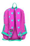 CORAL HİGH KİDS NEON PEMBE SU YEŞİLİ KALP DESENLİ ÇELİK TERMOSLU 4'LÜ OKUL ÇANTA SETİ