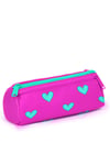 CORAL HİGH KİDS NEON PEMBE SU YEŞİLİ KALP DESENLİ 3'LÜ OKUL ÇANTA SETİ