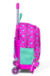 CORAL HİGH KİDS NEON PEMBE SU YEŞİLİ KALP DESENLİ 600 ml ÇELİK TERMOSLU ÇEKÇEKLİ 4'LÜ ÇANTA SETİ