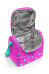 CORAL HİGH KİDS NEON PEMBE SU YEŞİLİ KALP DESENLİ 600 ml ÇELİK TERMOSLU ÇEKÇEKLİ 4'LÜ ÇANTA SETİ