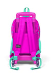 Coral High Kids Neon Pembe Su Yeşili Kalp Desenli Üç Bölmeli Çekçekli Okul Sırt Çantası 23133