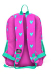 CORAL HİGH KİDS NEON PEMBE SU YEŞİLİ KALP DESENLİ 3'LÜ OKUL ÇANTA SETİ