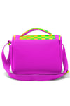 CORAL HİGH KİDS NEON RENKLİ DAMA DESENLİ 3'LÜ OKUL ÇANTA SETİ 