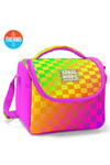 CORAL HİGH KİDS NEON RENKLİ DAMA DESENLİ 3'LÜ OKUL ÇANTA SETİ 