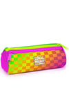 Coral High Kids Neon Renkli Dama Desenli Üç Bölmeli Kalem Çantası 31003