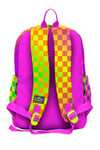 CORAL HİGH KİDS NEON RENKLİ DAMA DESENLİ 3'LÜ OKUL ÇANTA SETİ 