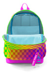 CORAL HİGH KİDS NEON RENKLİ DAMA DESENLİ 3'LÜ OKUL ÇANTA SETİ 