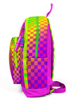 CORAL HİGH KİDS NEON RENKLİ DAMA DESENLİ 3'LÜ OKUL ÇANTA SETİ 
