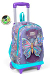 CORAL HİGH KİDS PASTEL RENKLİ KELEBEK DESENLİ ÇEKÇEKLİ 3'LÜ ÇANTA SETİ