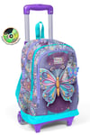 Coral High Kids Pastel Renkli Kelebek Desenli Üç Bölmeli Çekçekli Okul Sırt Çantası 34006