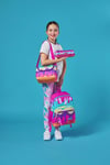 CORAL HİGH KİDS PEMBE RENGARENK DONDURMA DESENLİ 3'LÜ OKUL ÇANTA SETİ