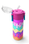 CORAL HİGH KİDS PEMBE RENGARENK DONDURMA DESENLİ 500 ml ÇELİK TERMOSLU 4'LÜ OKUL ÇANTA SETİ