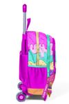 CORAL HİGH KİDS PEMBE RENGARENK DONDURMA DESENLİ ÇEKÇEKLİ 3'LÜ ÇANTA SETİ 