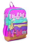 CORAL HİGH KİDS PEMBE RENGARENK DONDURMA DESENLİ 3'LÜ OKUL ÇANTA SETİ