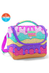 CORAL HİGH KİDS PEMBE RENGARENK DONDURMA DESENLİ ÇEKÇEKLİ 3'LÜ ÇANTA SETİ 
