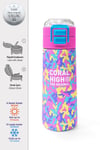 CORAL HİGH KİDS PEMBE SARI LAVANTA KAMUFLAJ DESENLİ 500 ml ÇELİK TERMOSLU 4'LÜ OKUL ÇANTA SETİ