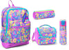 CORAL HİGH KİDS PEMBE SARI LAVANTA KAMUFLAJ DESENLİ 500 ml ÇELİK TERMOSLU 4'LÜ OKUL ÇANTA SETİ