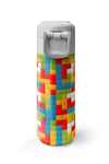 CORAL HİGH KİDS RENKLİ BLOK DESENLİ 500 ml TERMOSLU 4'LÜ OKUL ÇANTA SETİ