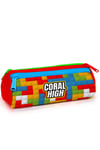 CORAL HİGH KİDS RENKLİ BLOK DESENLİ 500 ml TERMOSLU 4'LÜ OKUL ÇANTA SETİ