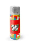 CORAL HİGH KİDS RENKLİ BLOK DESENLİ 500 ml TERMOSLU 4'LÜ OKUL ÇANTA SETİ