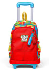 CORAL HİGH KİDS RENKLİ BLOK DESENLİ  600 ml ÇELİK TERMOSLU 4'LÜ ÇEKÇEKLİ OKUL ÇANTA SETİ SETİ