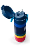 Coral High Kids Renkli Çizgi Desenli Pipetli ve Direkt İçim Çelik Termos 500 ml 38122